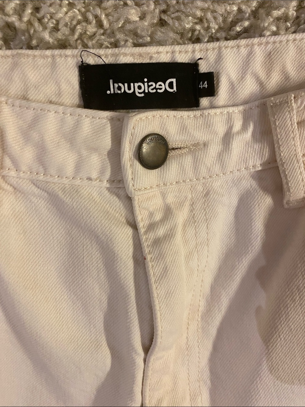 Desigual Cream Straight Leg Jeans 44 - Picture 2 of 5